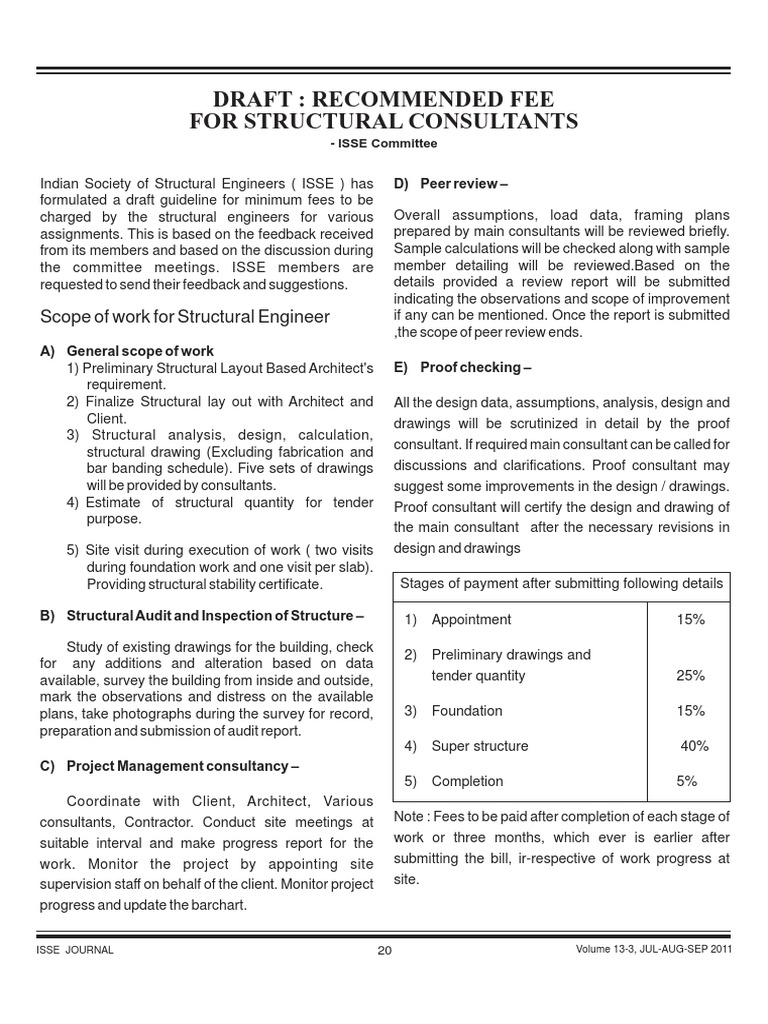Recommended Fees for Structural Engineers | PDF | Computers