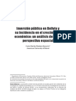 Inversion Publica en Bolivia y Su Incidencia en El Crecimiento Economico