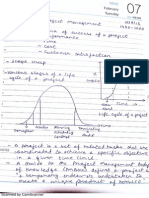 Project Management Hand Written Notes