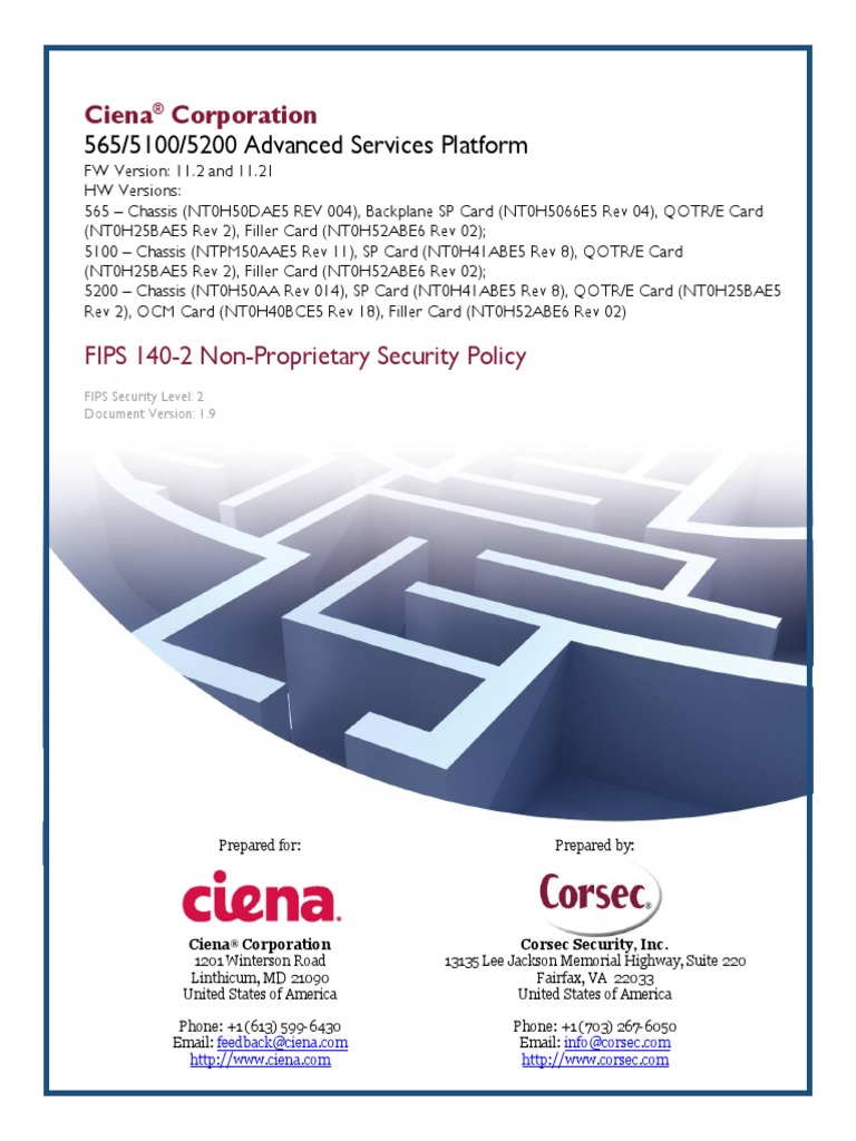 Ciena Encryptor Manual | PDF | Key (Cryptography) | Cryptography