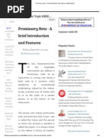 Features of Promissory Note
