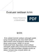 Jenis-Jenis Evaluasi Sediaan Krim