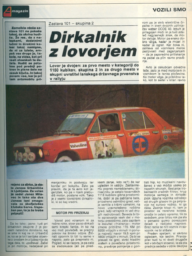 Zastava 101 Rally 2 | PDF