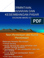 Permintaan, Penawaran Dan Keseimbangan Pasar