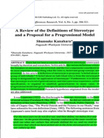 Kanahara, S. (2006) - A Review of The Definitions of Stereotype and A Proposal For A Progressional Model