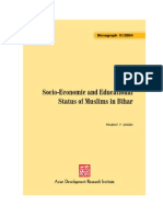 Socio-Economic and Educational Status of Muslims in Bihar PDF