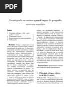 A Cartografia No Ensino Aprendizagem Da Geografia 