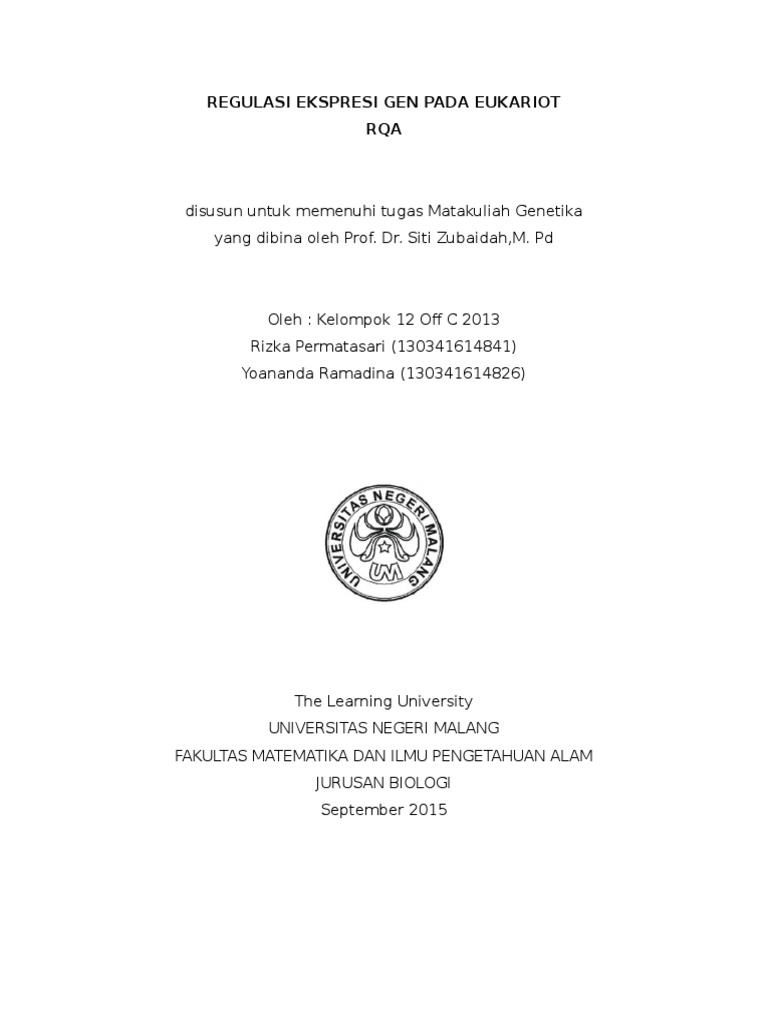 Regulasi Ekspresi Gen Eukariotik | PDF