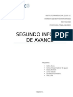 Segundo INFORME DE AVANCE