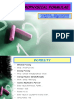 Petrophysical Formulae (1)