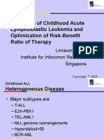 Diagnosis of Childhood Acute Lymphoblastic Leukemia and Optimization of Risk-Benefit Ratio of Therapy