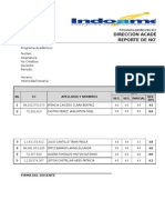 Planilla de Notas Indoamerica. Gservicios y Mercadeo