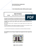 Physics MS Nov 2006 Paper 6 PDF