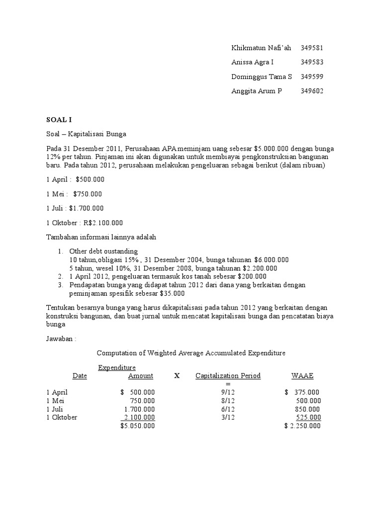 Akuntansi Keuangan Menengah Ii Soal Uts