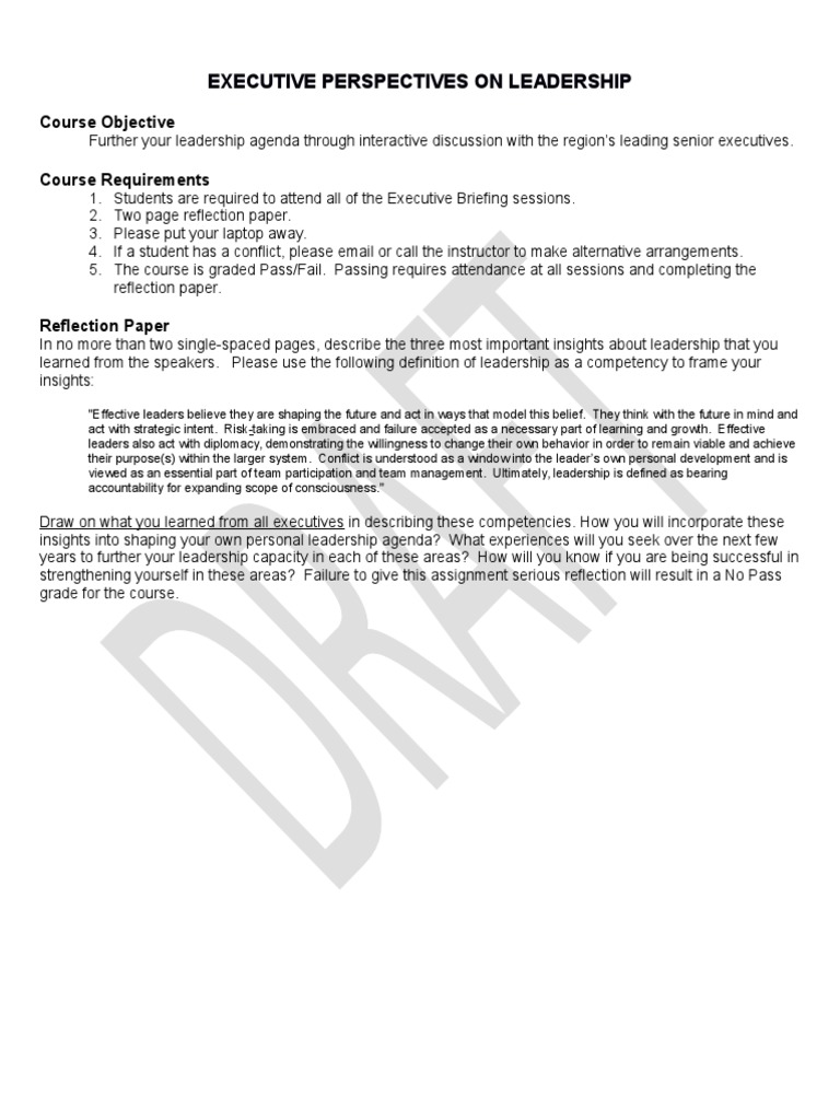 Insights on Leadership from Executives | PDF