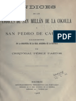 Indices de Los Códices de San Millán de La Cogolla y San Pedro de Cardeña.