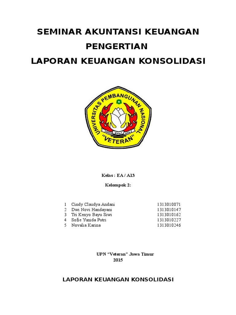 Makalah 03 Pengertian Laporan Keuangan Konsolidasi Docx