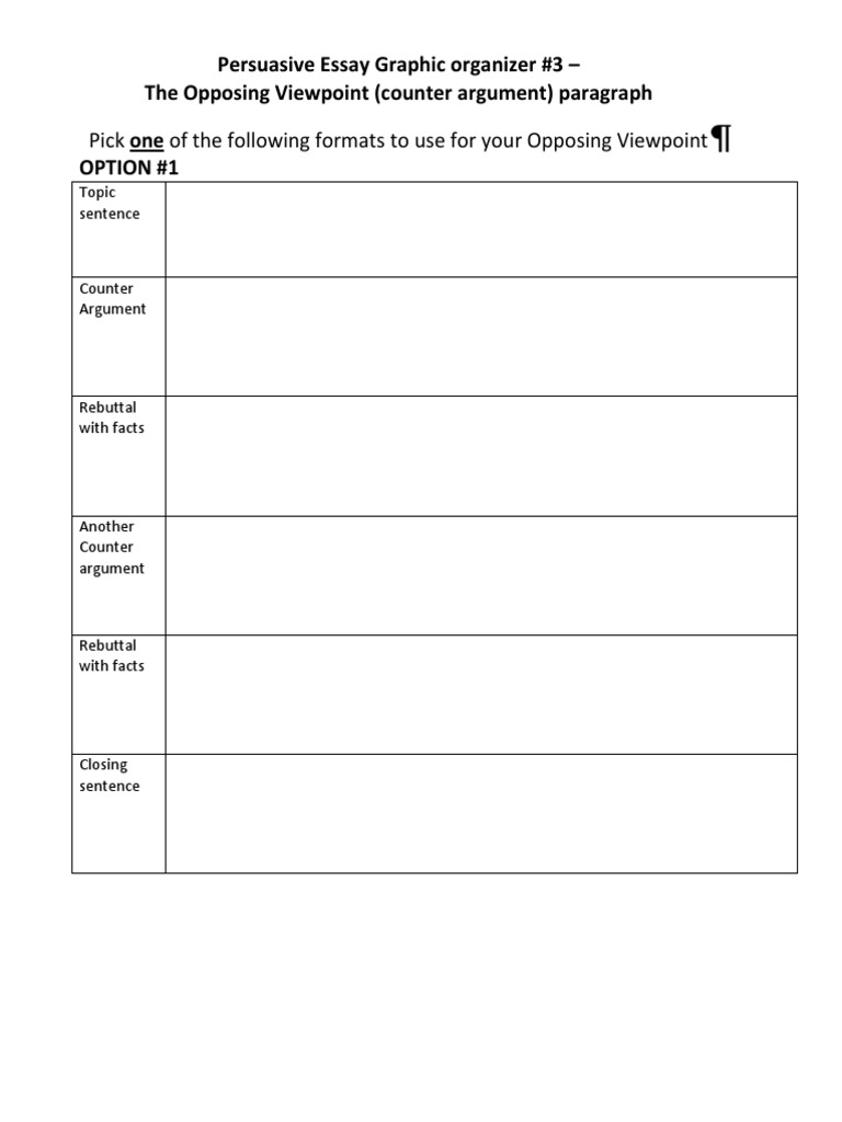 Opposing essay example picture