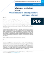 ZUKERFELD, MARIANO. de Niveles Regulaciones Capitalistas y Cables Submarinos. Una Introducción A La Arquitectura Política de Internet