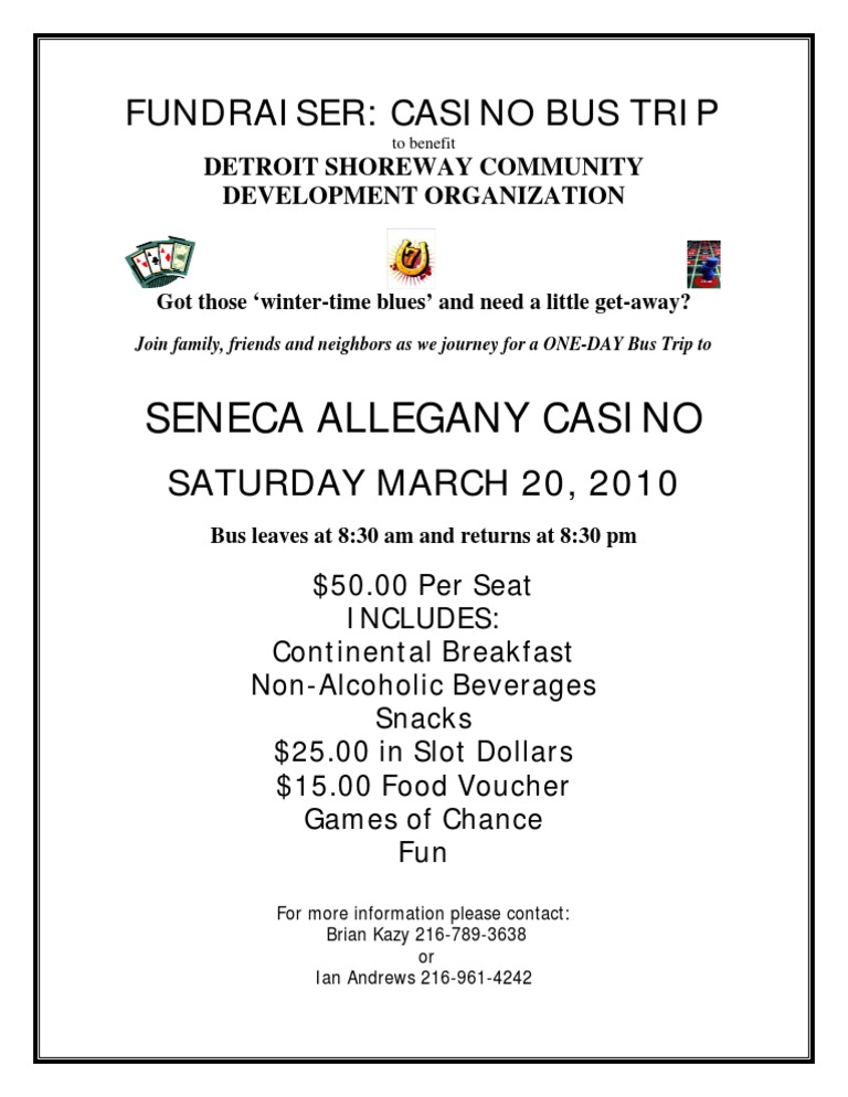 March 202010 Casino Bus Trip Flyer | PDF | Food And Drink | Leisure