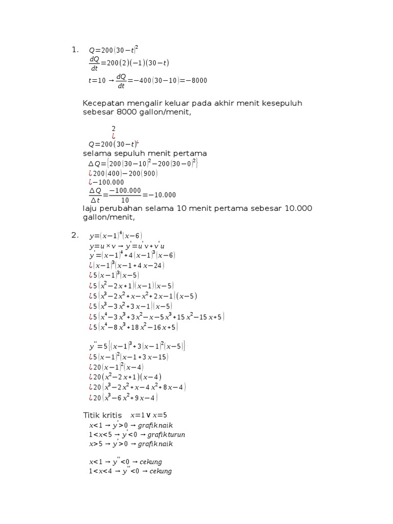 Contoh Soal Matematika 2 Teknik Sipil Mata Pelajaran