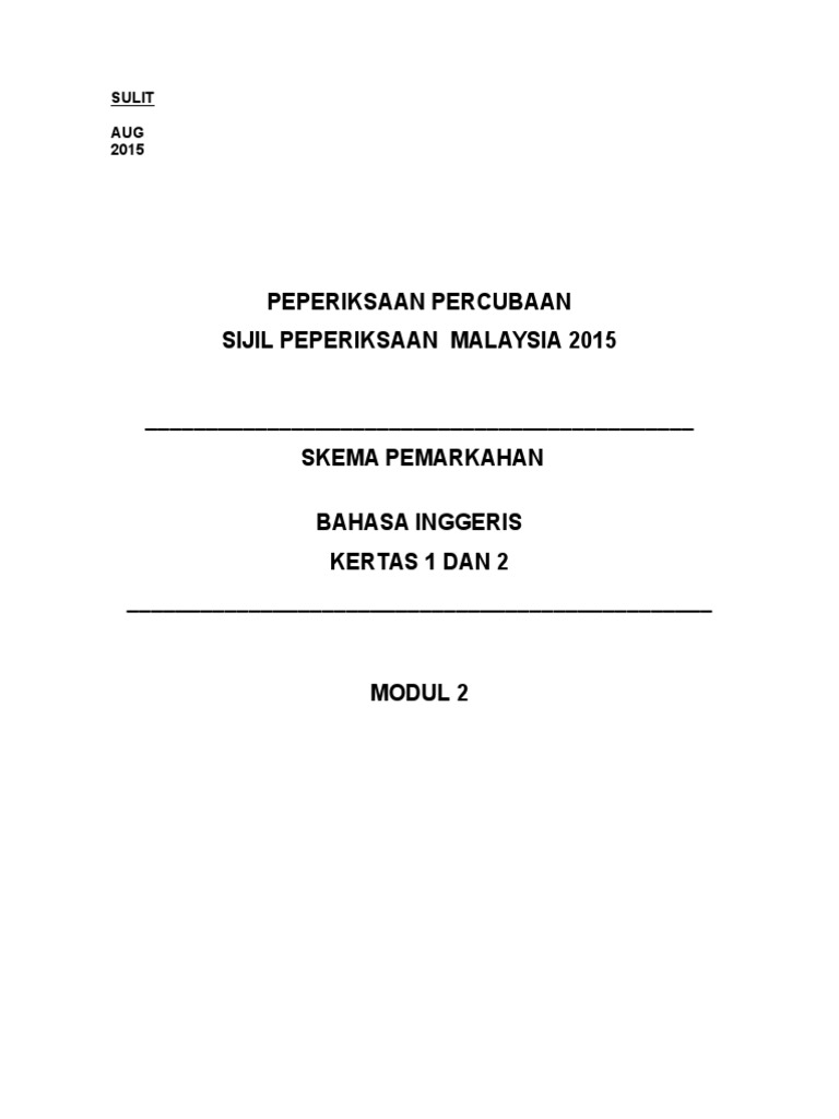 14juneModule 2 Mark Scheme BI 2015  Vocabulary  Punctuation