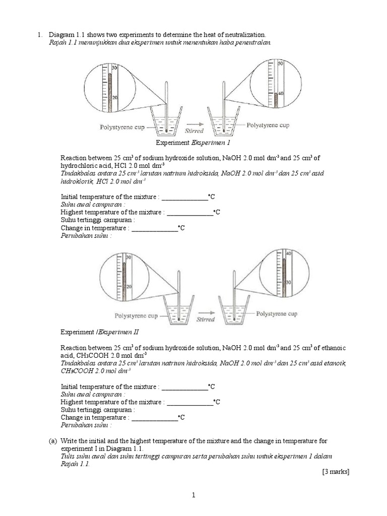 Chemistry SPM Trial Paper 3  Electrolyte  Chemistry