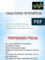 Reacciones Orgánicas - Aromáticos