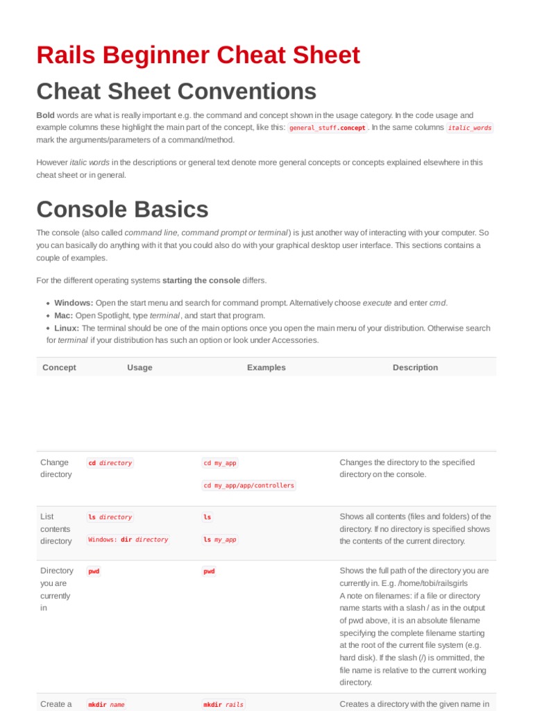 Rails cheat sheet pdf