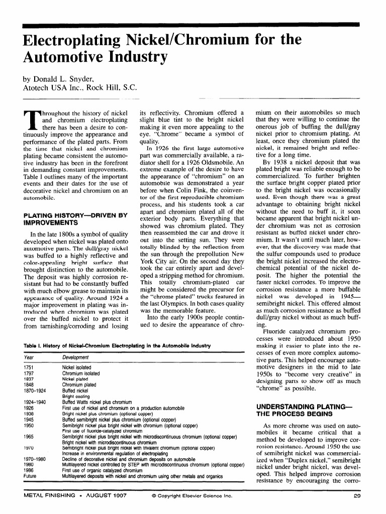 Electroplating Nikel Chromium | PDF | Chromium | Corrosion