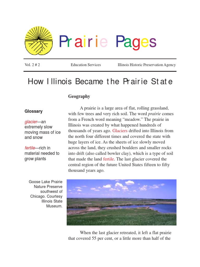 Geography Prairie States PDF Prairie Illinois