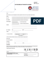 Borang Pengambilan Transkrip Akademik