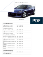 Pricelist Mazda