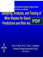 Sampling Analysis Testing Mine Wastes Geochemical Predictions Risk Assessment KMorin