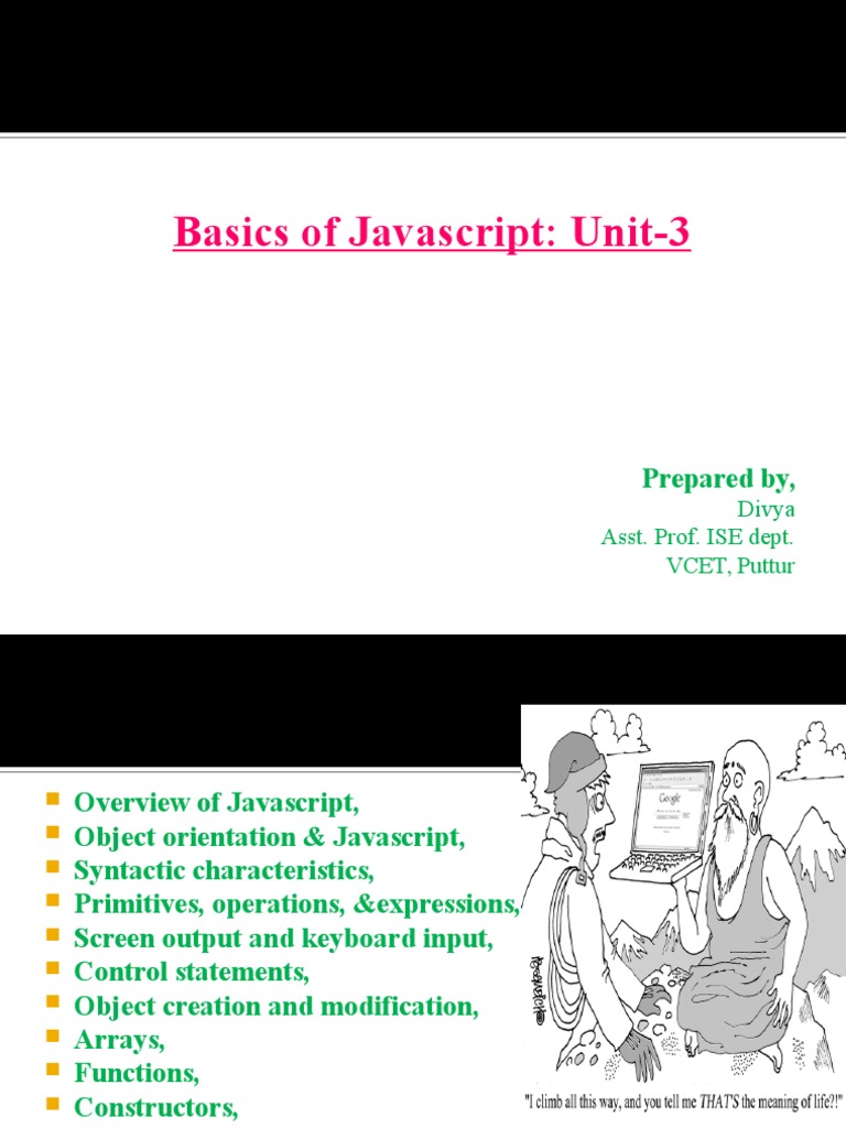 Unit3 Basics Of Javascript Java Script Parameter Computer Programming