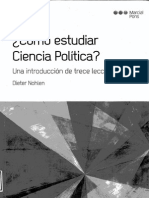 Como Estudiar Ciencia Politica - Dieter Nohlen