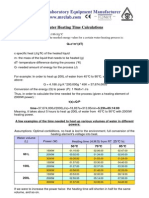 Water Heating Time Calculating