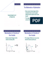 The Mathematics of Optimization: Quantity Q Quantity Q Q Q