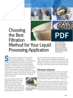 Choosing the Best Filtration Method for Your Liquid Processing Application