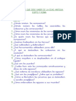 Cuestiones Que Debo Saber de La Edad Antigua