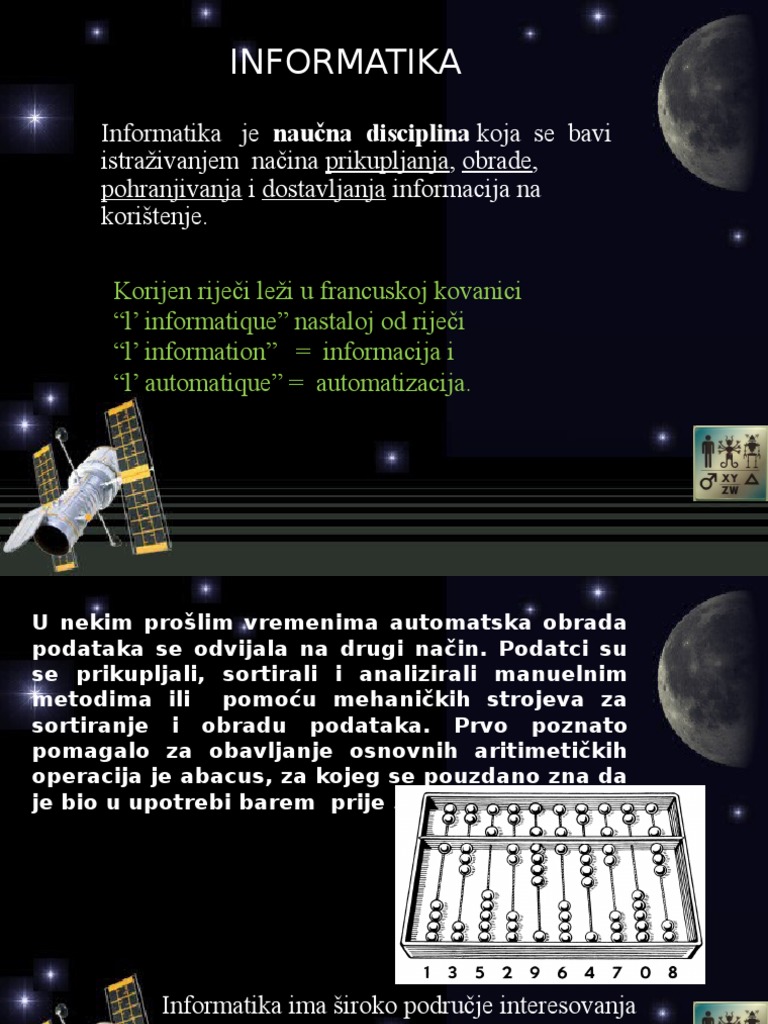 02.informatika - Definicije I Historijski Razvoj | PDF
