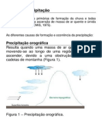 Tipos Precipitação: Orográfica Convectiva Frontal