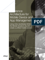 Reference Architecture for Mobile Device and App Management