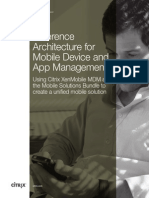 Reference Architecture For Mobile Device and App Management