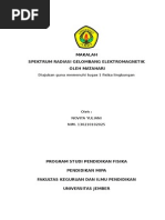 Download  MAKALAH Spektrum Radiasi Gelombang Elektromagnetik Oleh Matahari by Novita Yuliani SN283195667 doc pdf