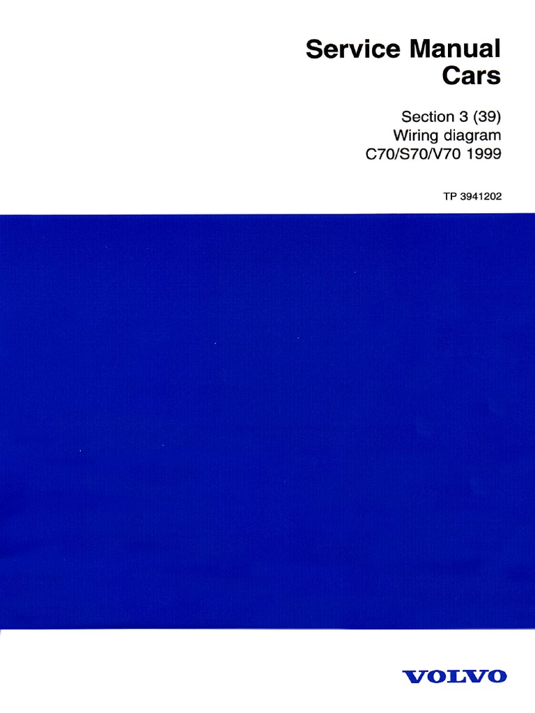 Volvo V70 Wiring Diagram 1999 - Complete Wiring Schemas