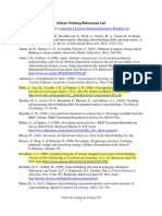 Critical Thinking References List PDF