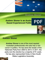 Andrew Stoner Is An Australian Based Experienced Politician