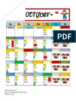 October Calendar 2015