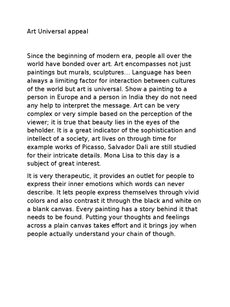 Art Universal Appeal | PDF